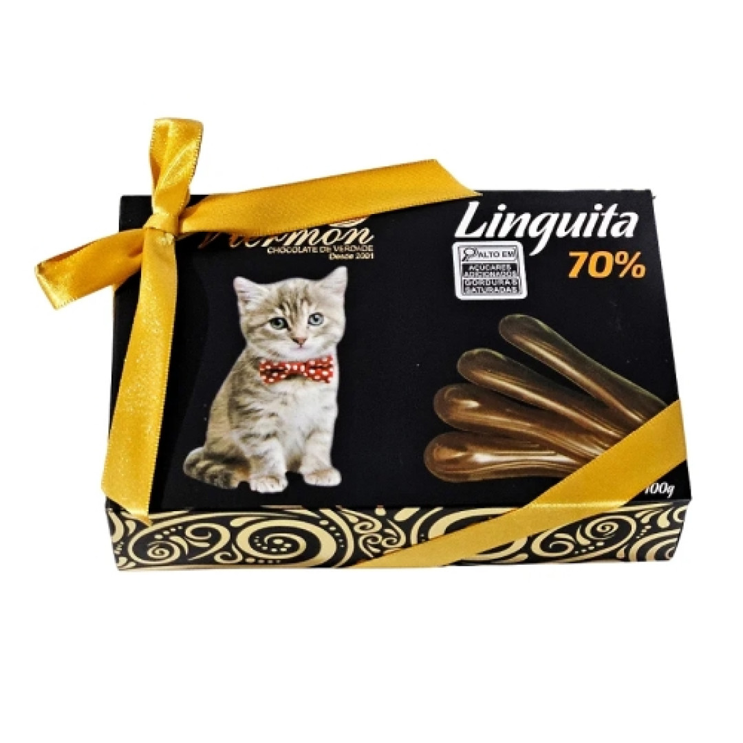 Detalhes do produto Choc Linguita 100Gr Viermon 70% Cacau