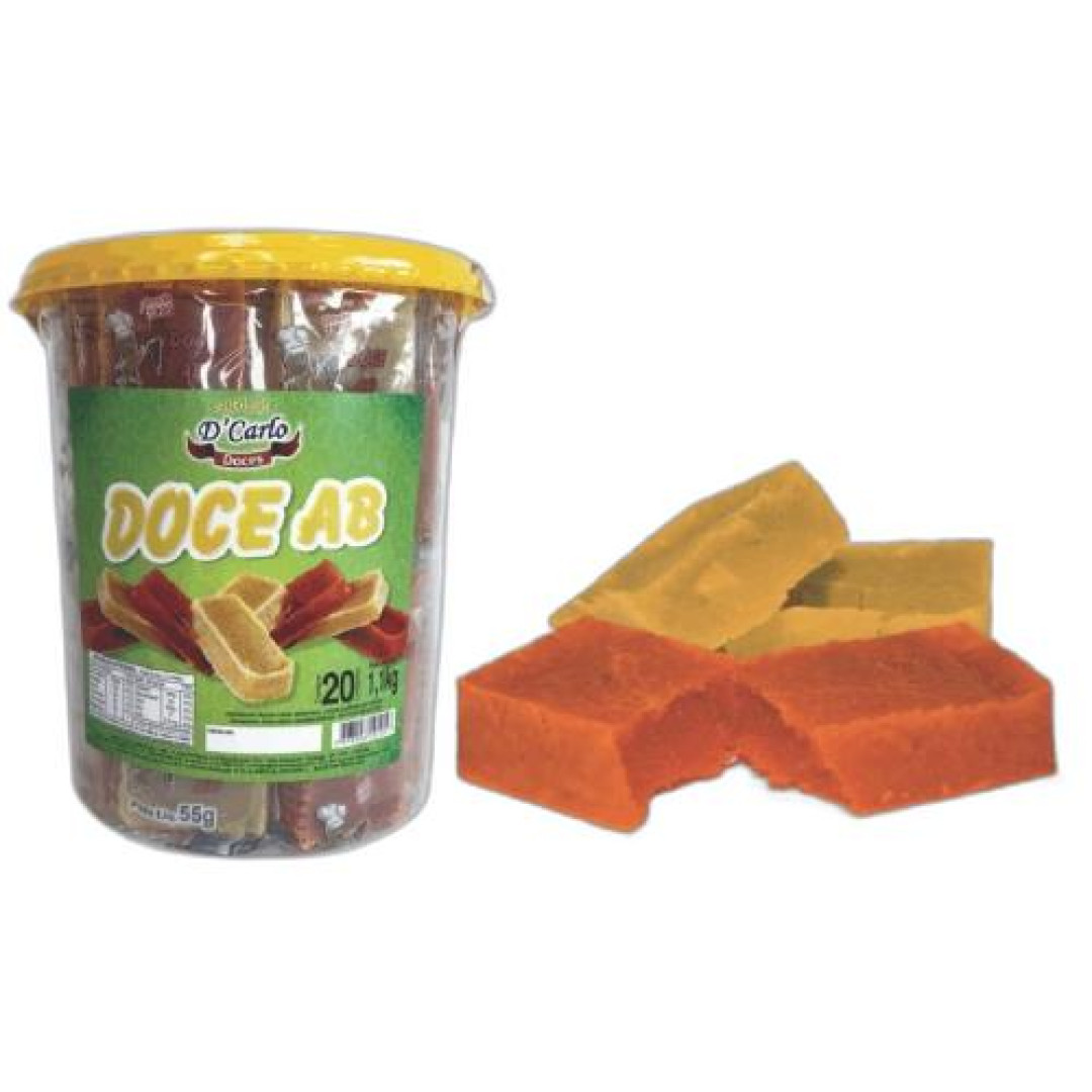 Detalhes do produto Doce Ab Embr Pt 20X55Gr D' Carlo Abobora.batata
