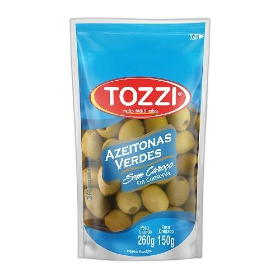 Detalhes do produto Azeitonas S Caroco Sache 150Gr Tozzi Verde
