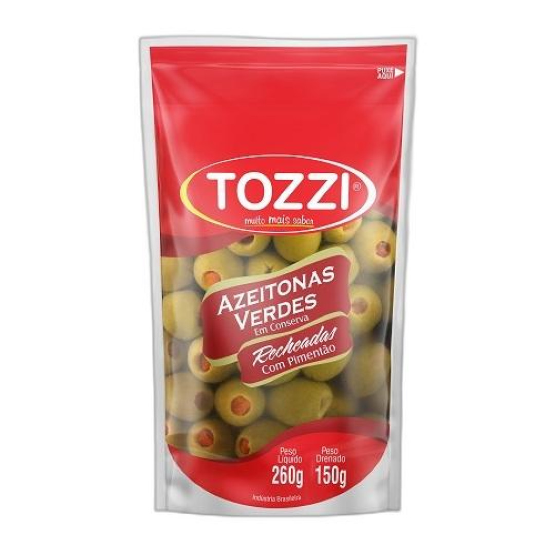 Detalhes do produto Azeitonas Rech Sache 150Gr Tozzi Verde