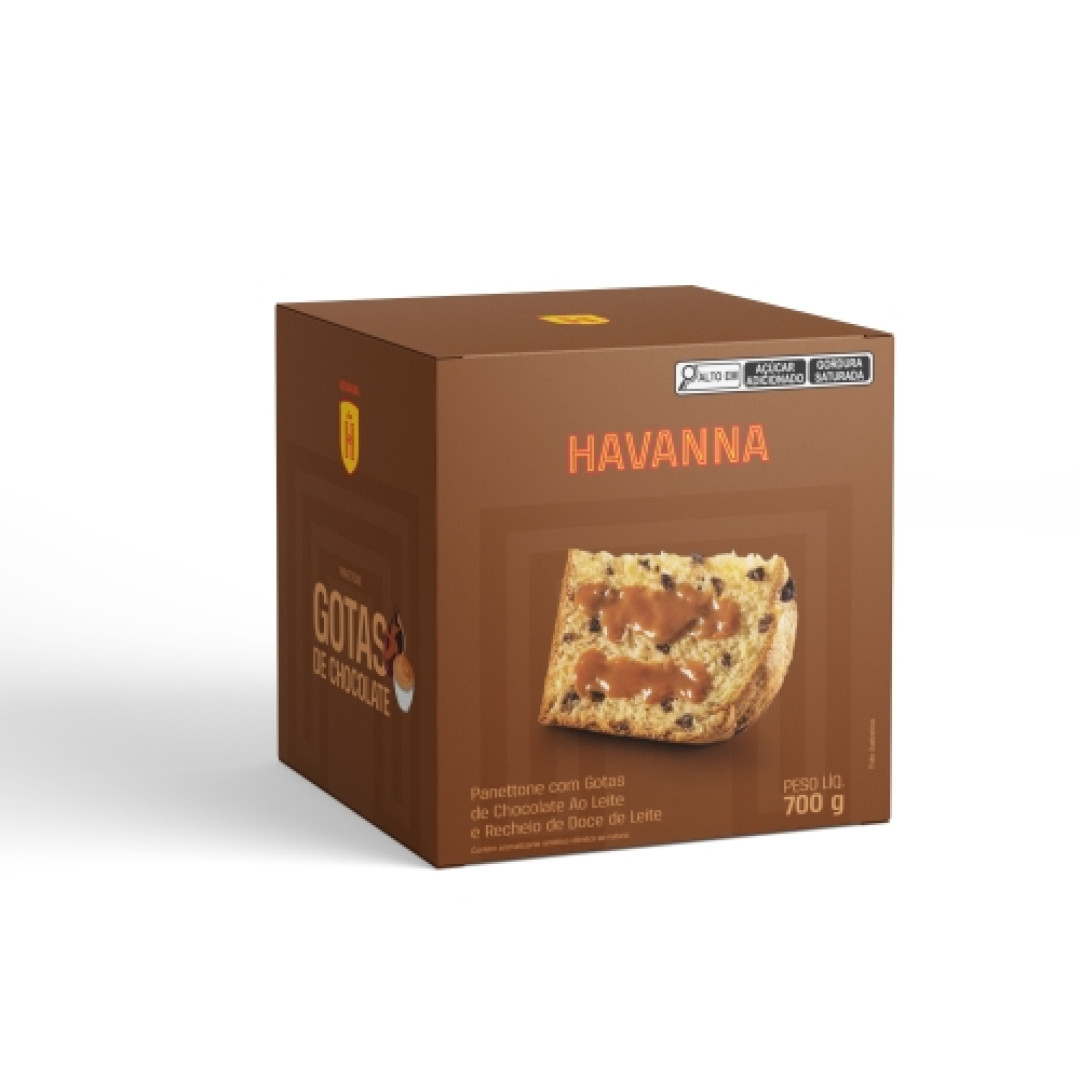 Detalhes do produto Panetone Havanna 700Gr Amora   Gotas Choc.doce