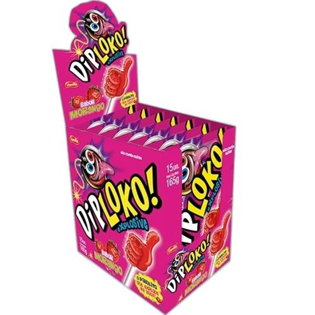 Detalhes do produto Pirl Diploko Booom Dp 15Un Danilla Morango