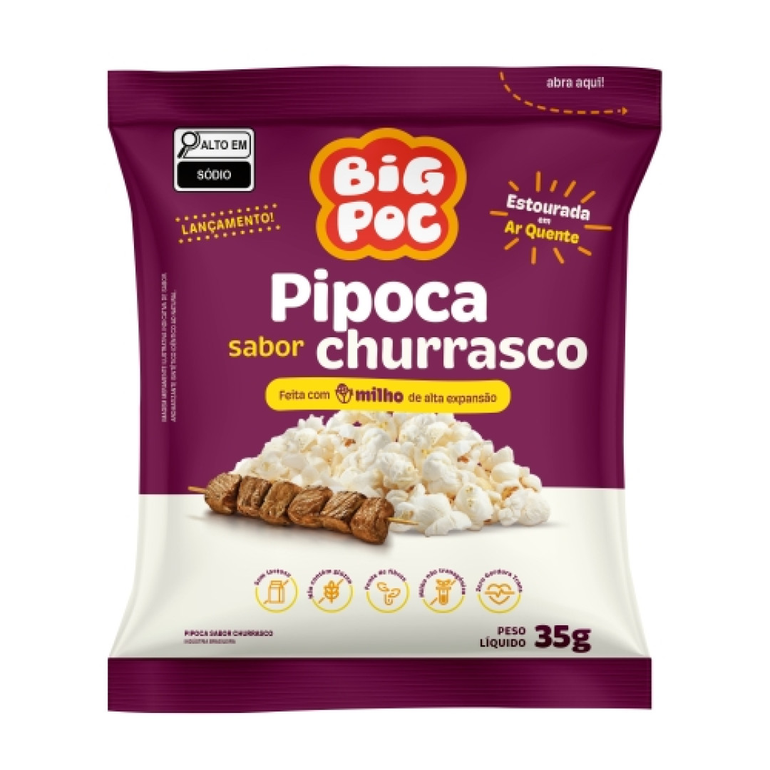 Detalhes do produto Pipoca 35Gr Big Poc Churrasco