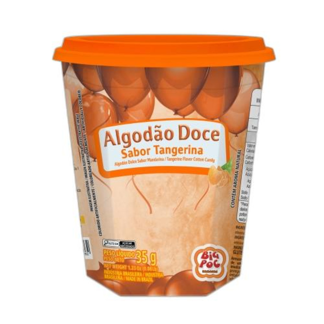 Detalhes do produto Algodao Doce 35Gr Big Poc Tangerina