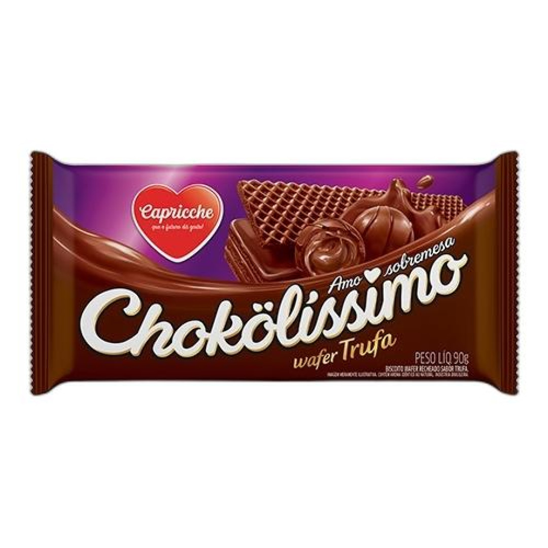 Detalhes do produto Bisc Wafer Chokolissimo 90Gr Capricche Trufa