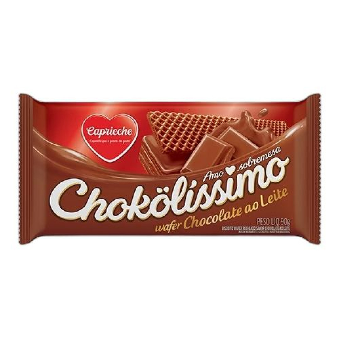 Detalhes do produto Bisc Wafer Chokolissimo 90Gr Capricche Chocolate