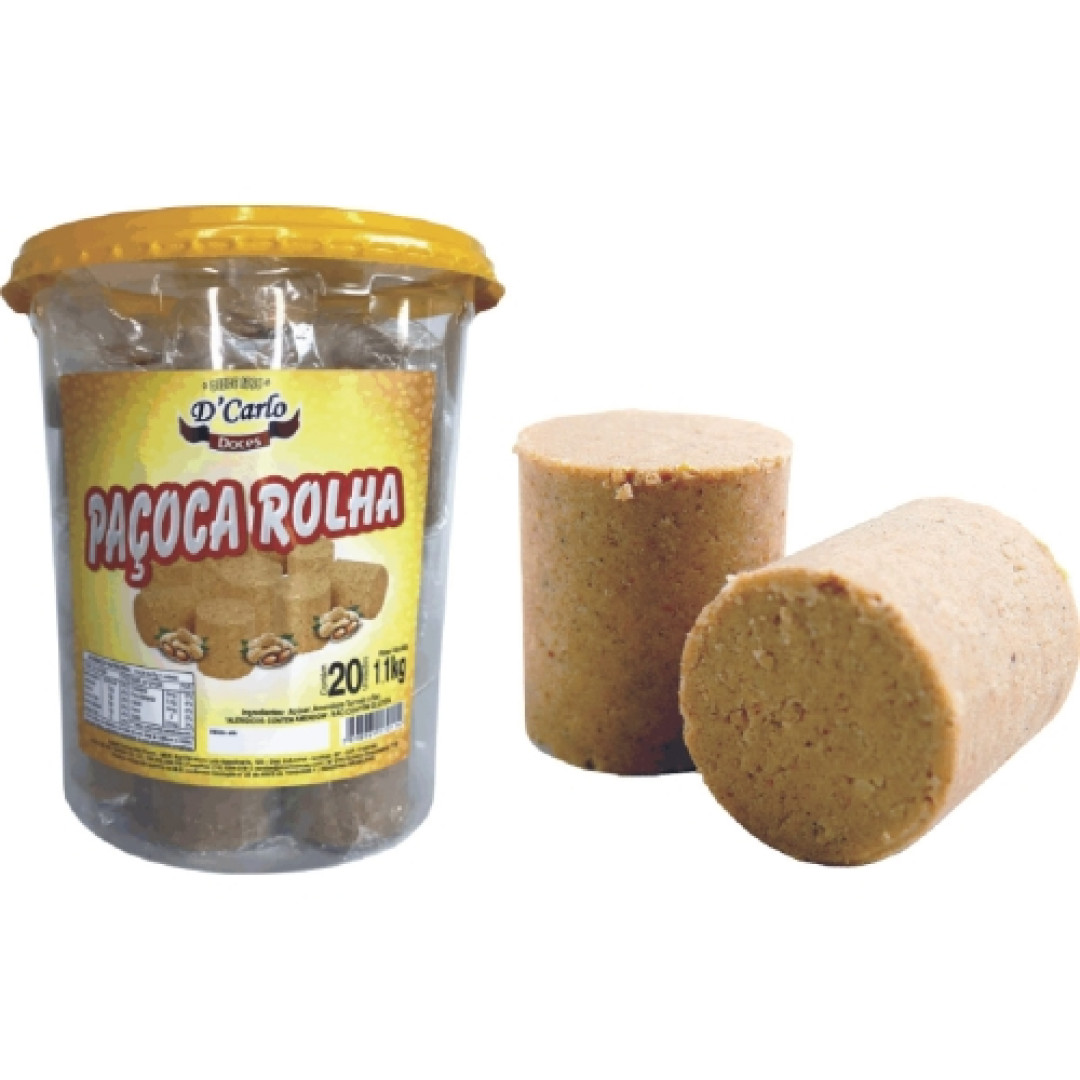 Detalhes do produto Pacoca Rolha Embr Pt 1,1Kg D' Carlo .