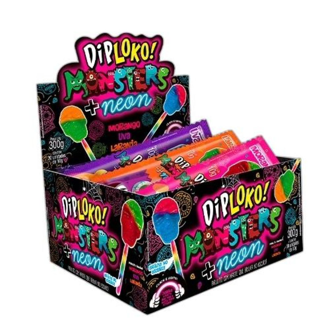 Detalhes do produto Pirl Diploko Monster Caveira Dp 30X10Gr Frutas Sort