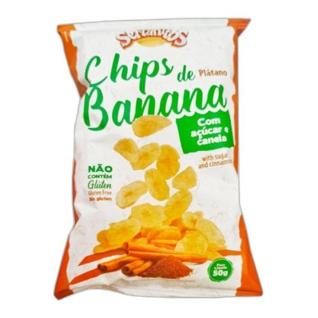 Detalhes do produto Banana Chips 50Gr Sertanitos Acucar.canela