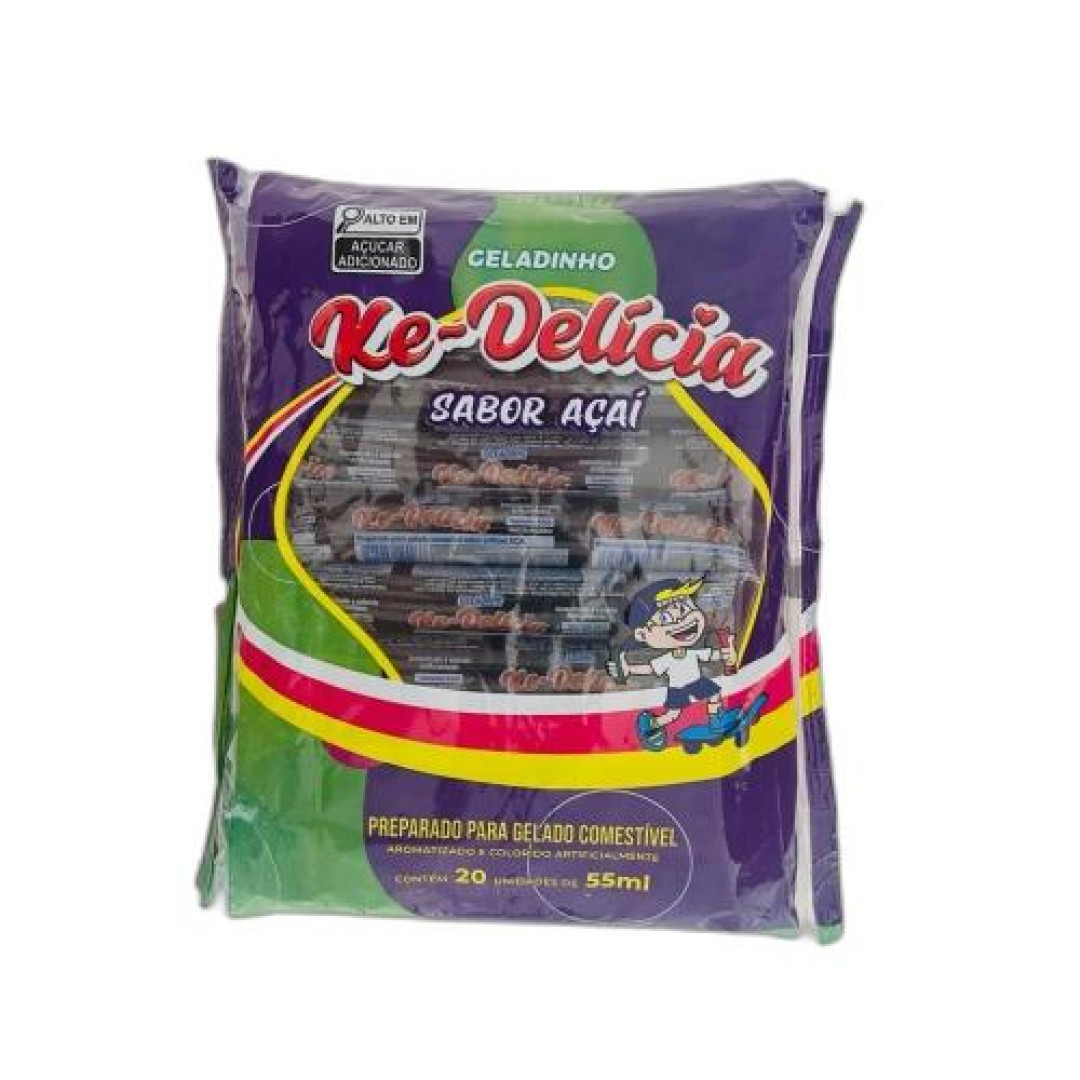 Detalhes do produto Geladinho Ke-Delicia 20X55Ml Kaxuxa Acai