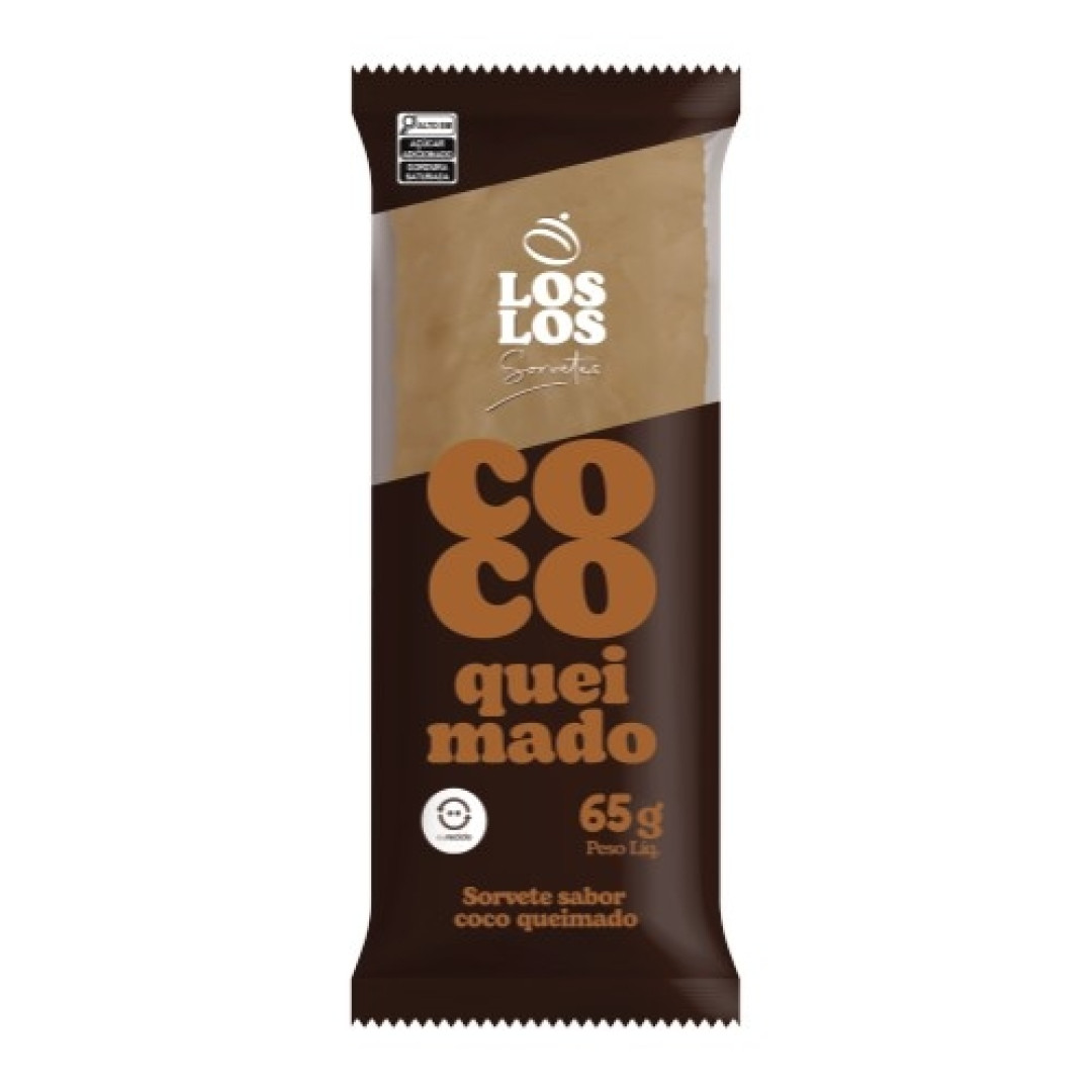Detalhes do produto Picole 65Gr Los Los Coco Queimado