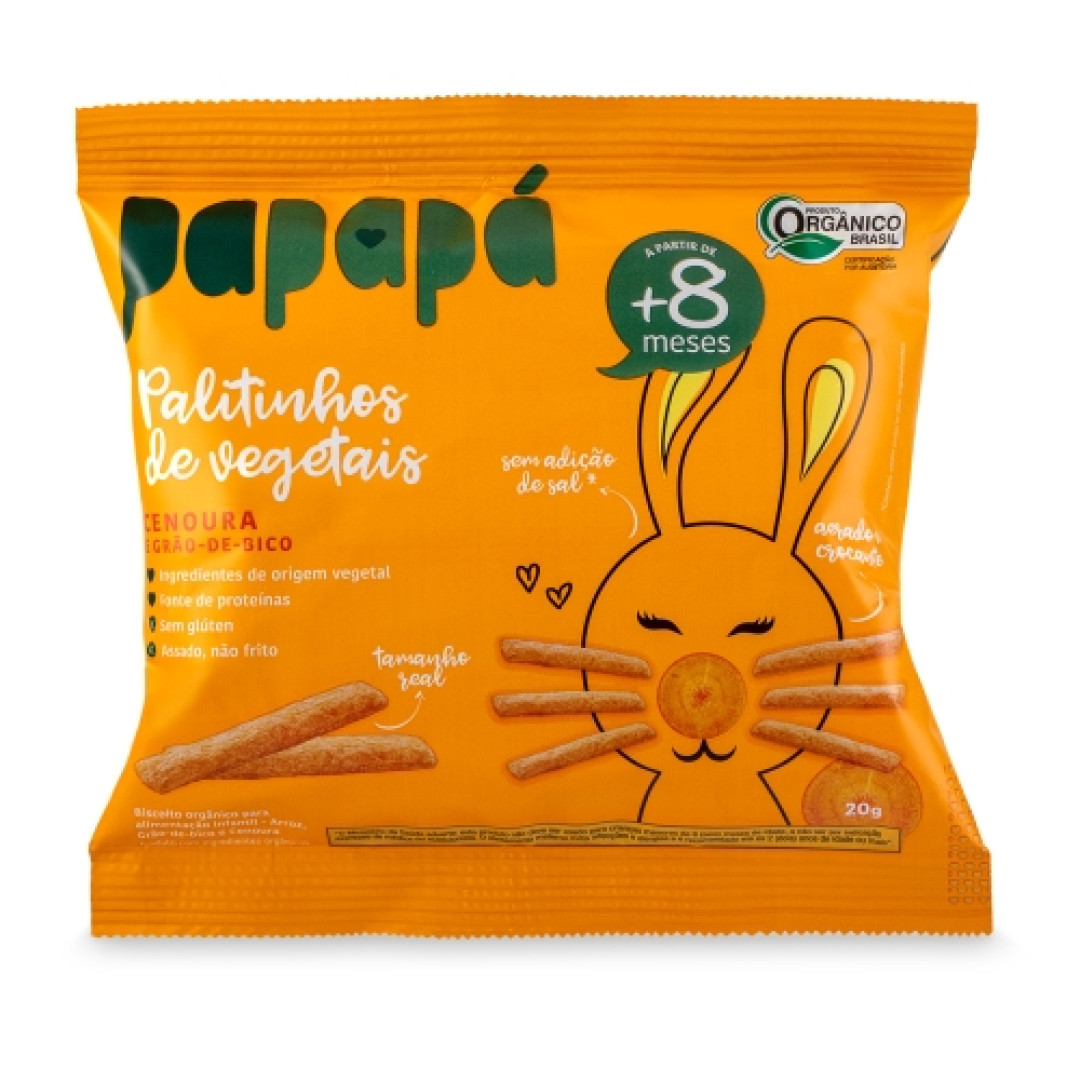 Detalhes do produto Palitinho De Vegetais Inf 20Gr Papapa Cenoura