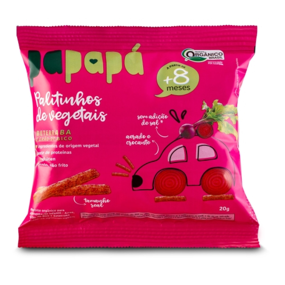 Detalhes do produto Palitinho De Vegetais Inf 20Gr Papapa Beterraba