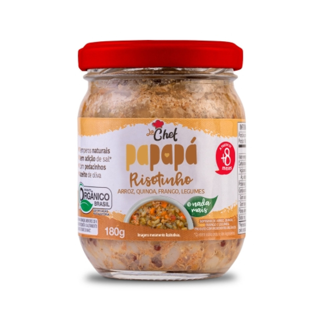 Detalhes do produto Risotinho Organica 180Gr Papapa Arroz.fran.qui