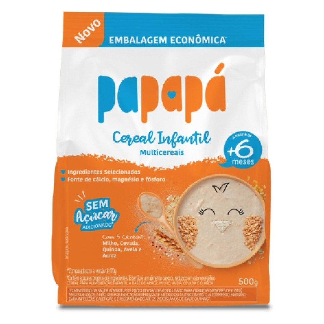 Detalhes do produto Cereal Infantil 500Gr Papapa Multicereais
