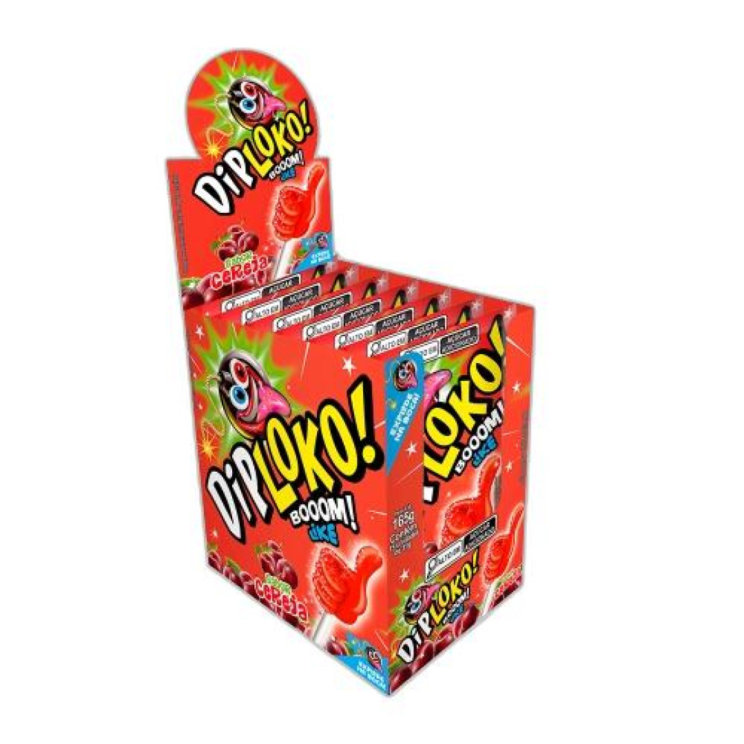 Detalhes do produto Pirl Diploko Booom Dp 15Un Danilla Cereja