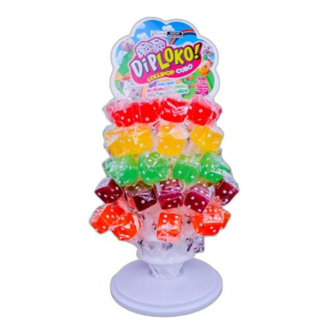 Detalhes do produto Pirl Diploko Lollipop Cubo 60U Expos Dan Sortido