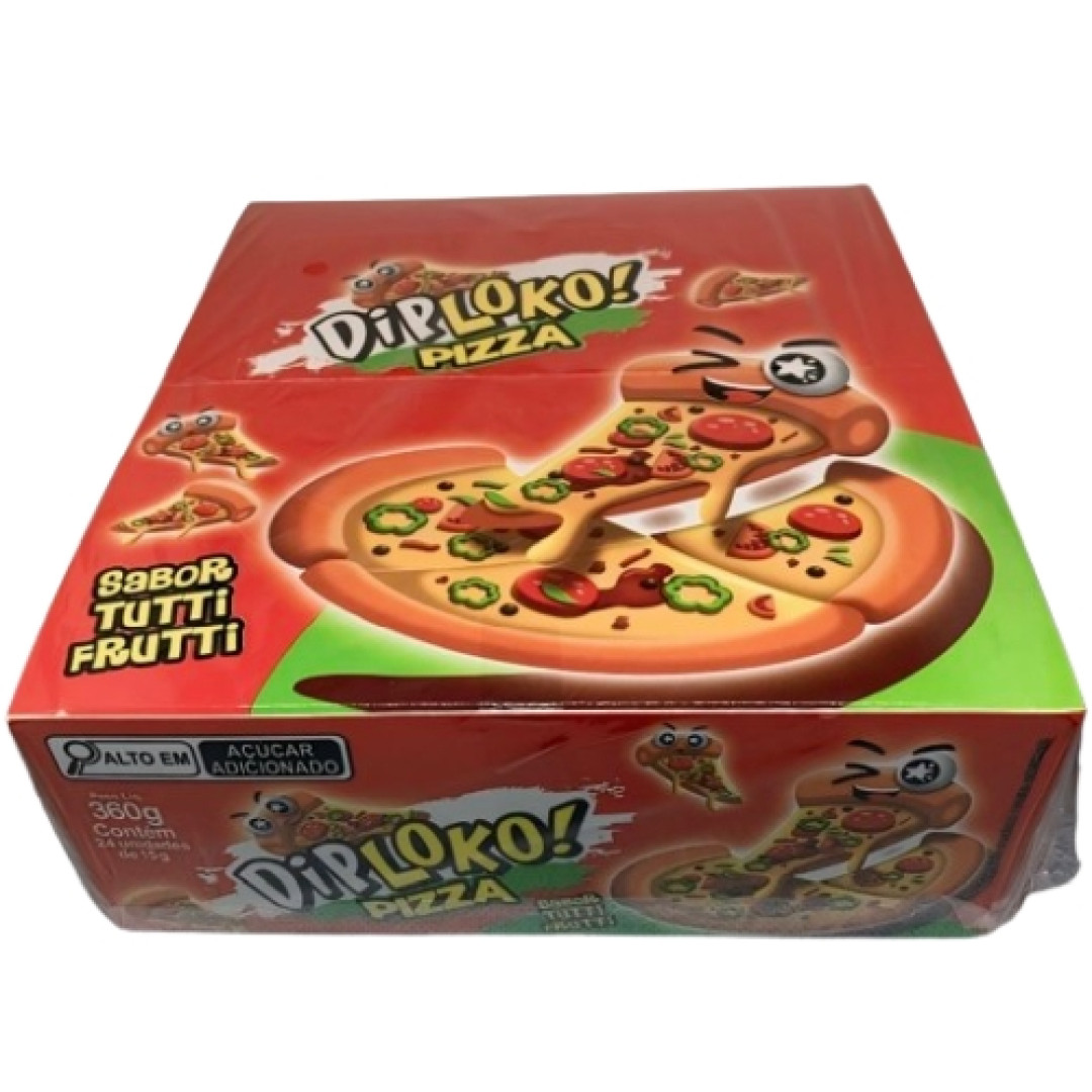 Detalhes do produto Bala Gel Pizza Dp 24Un Danilla Foods  Tutti Frutti