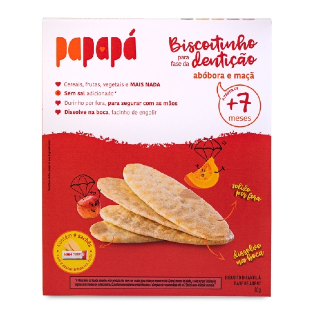 Detalhes do produto Bisc Dent S/gluten 36Gr Papapa Abobora.maca
