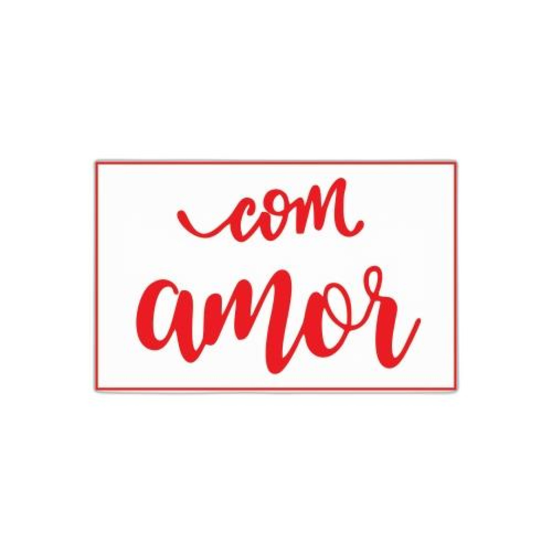 Detalhes do produto X Etiqueta Com Amor Pc100Un Packpel Vermelho