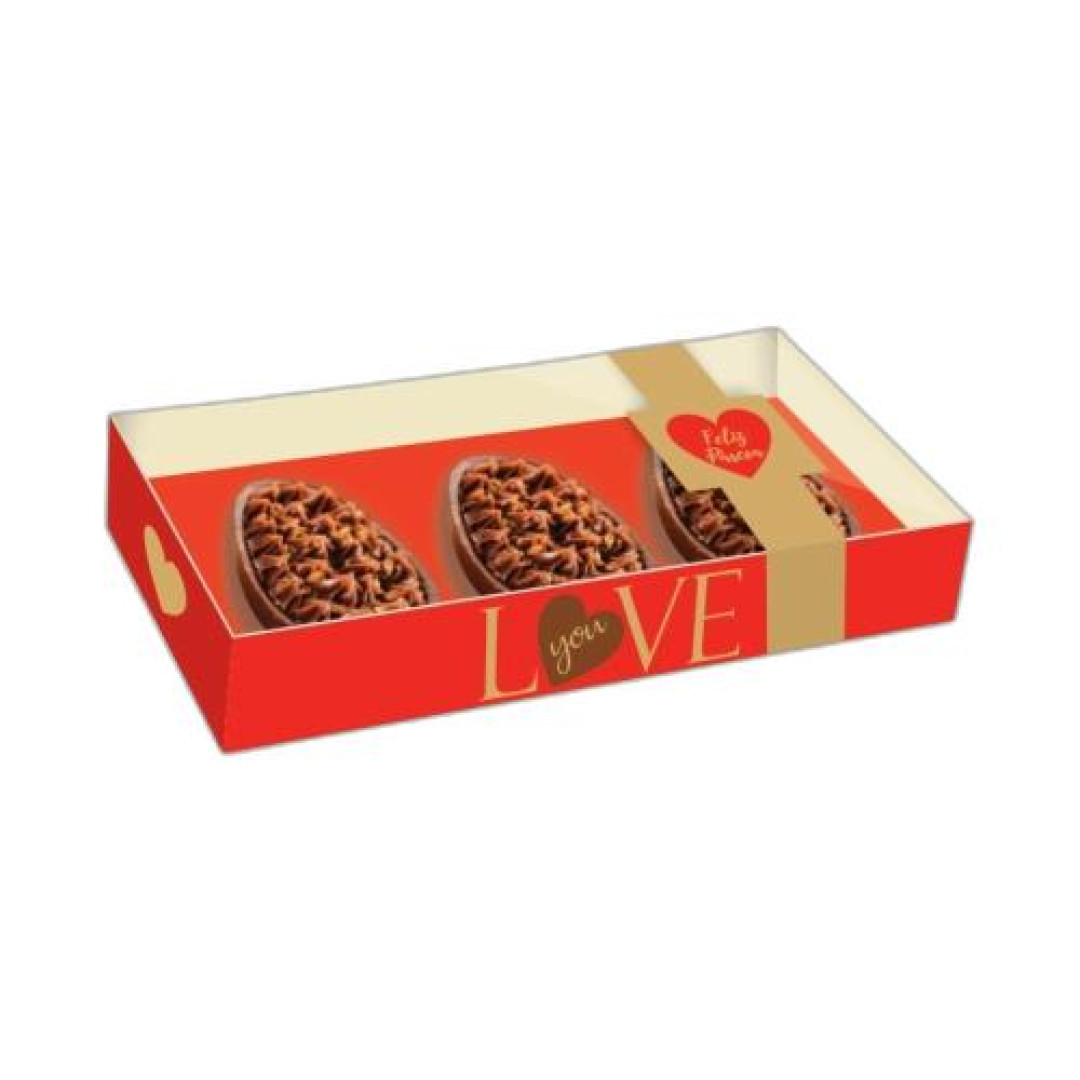 Detalhes do produto X Cx 3 Mini Ovo 50Gr 1Un Love You Packpe .