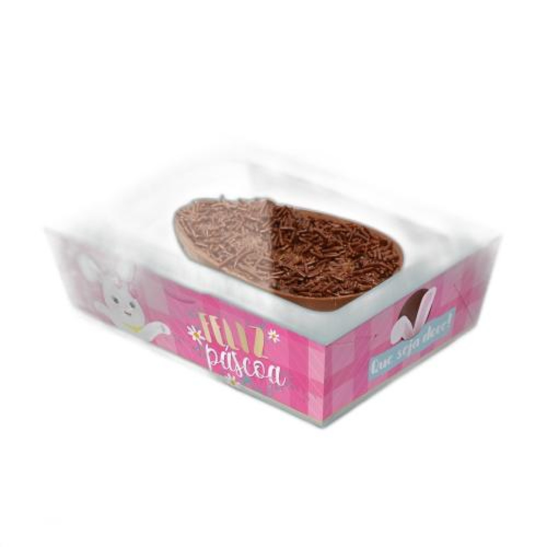 Detalhes do produto X Cx Meio Ovo Braille 250Gr Packpel  Rosa