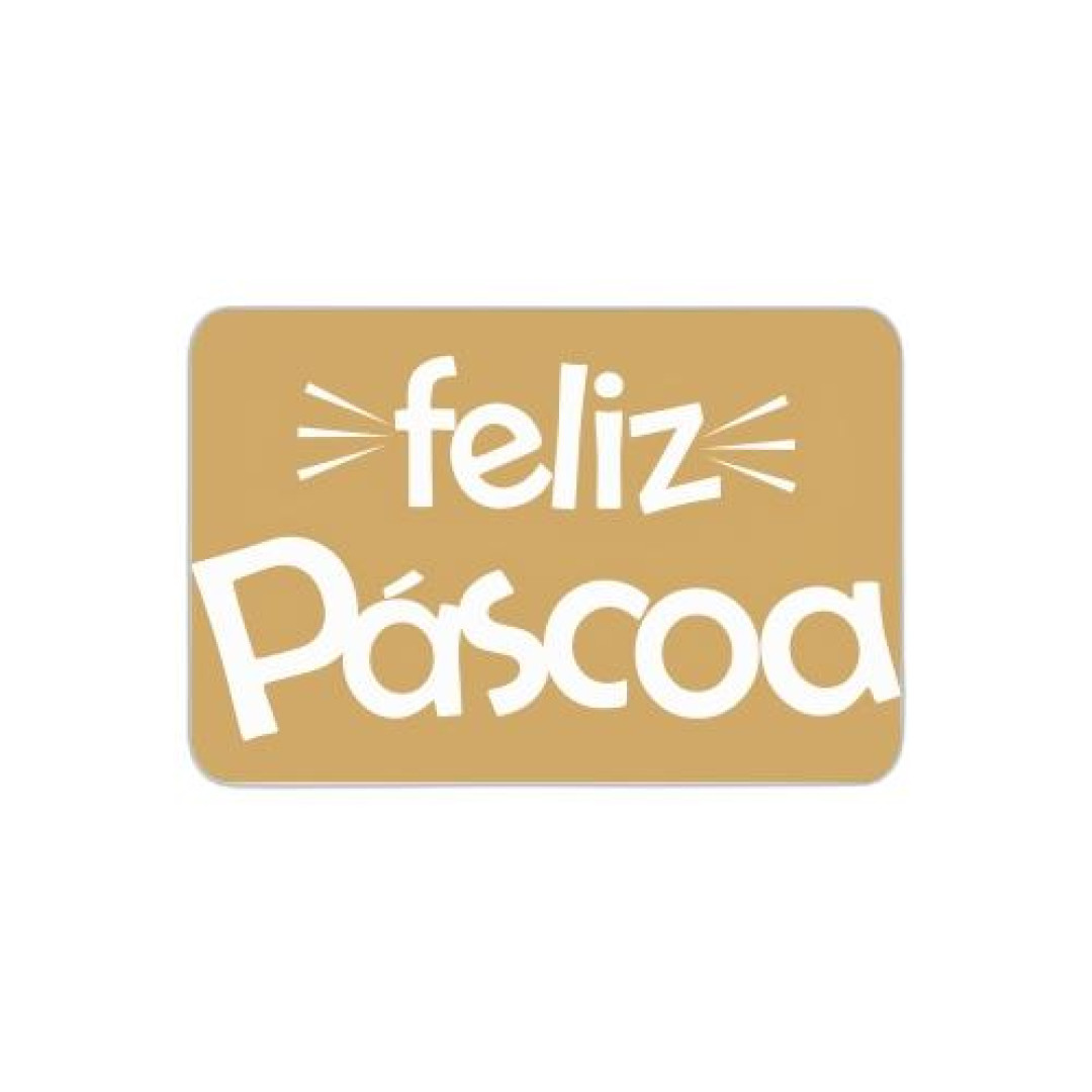 Detalhes do produto X Etiqueta Feliz Pascoa Pc100Un Packpel Dourado