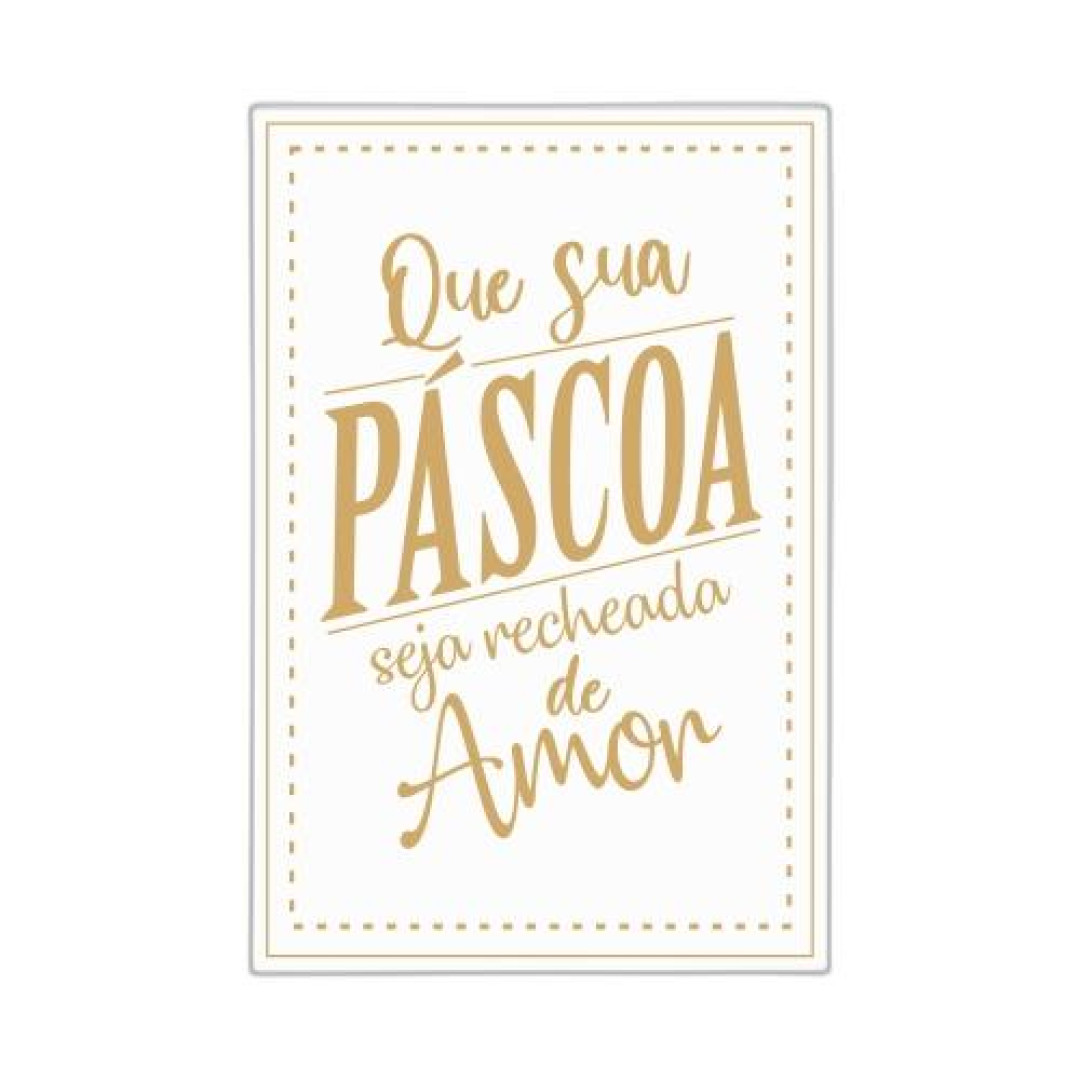 Detalhes do produto X Etiqueta Pascoa Pc100Un Packpel Dourado
