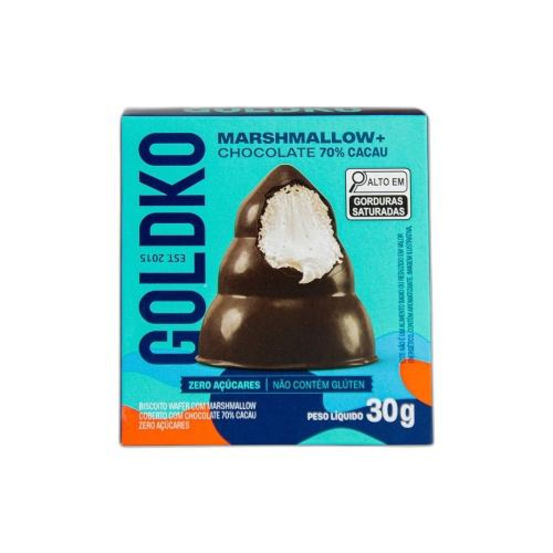 Detalhes do produto Bisc Wafer Musa 70% 30Gr Goldko Cacau