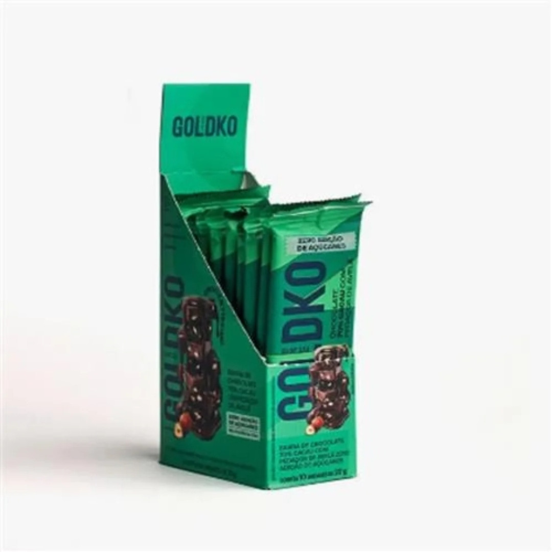 Detalhes do produto Choc 70% Zero 20Gr Goldko Cacau.avela