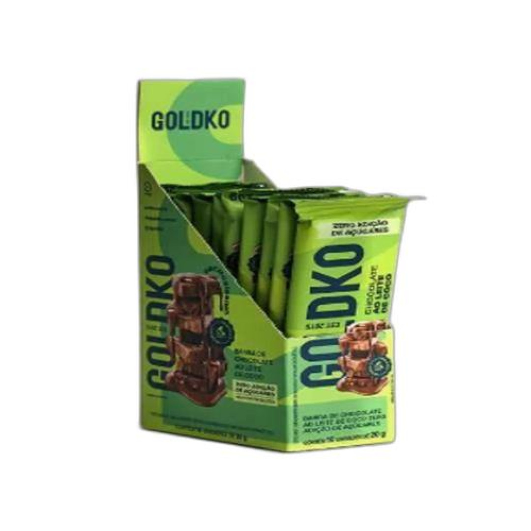 Detalhes do produto Choc Vegano Zero 20Gr Goldko Ao Leite Coco