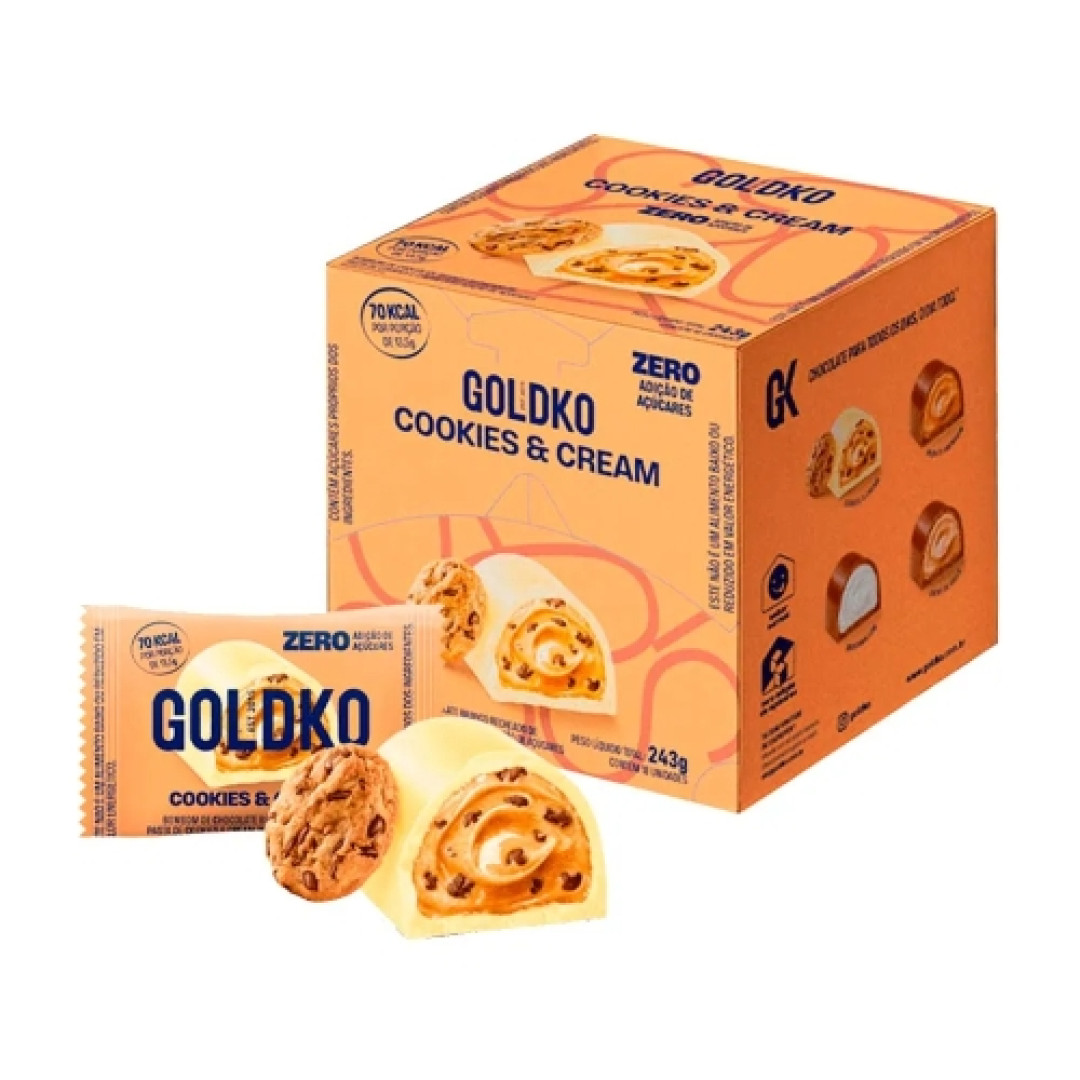 Detalhes do produto Bombom 18X13,5Gr Goldko Cookies Cream