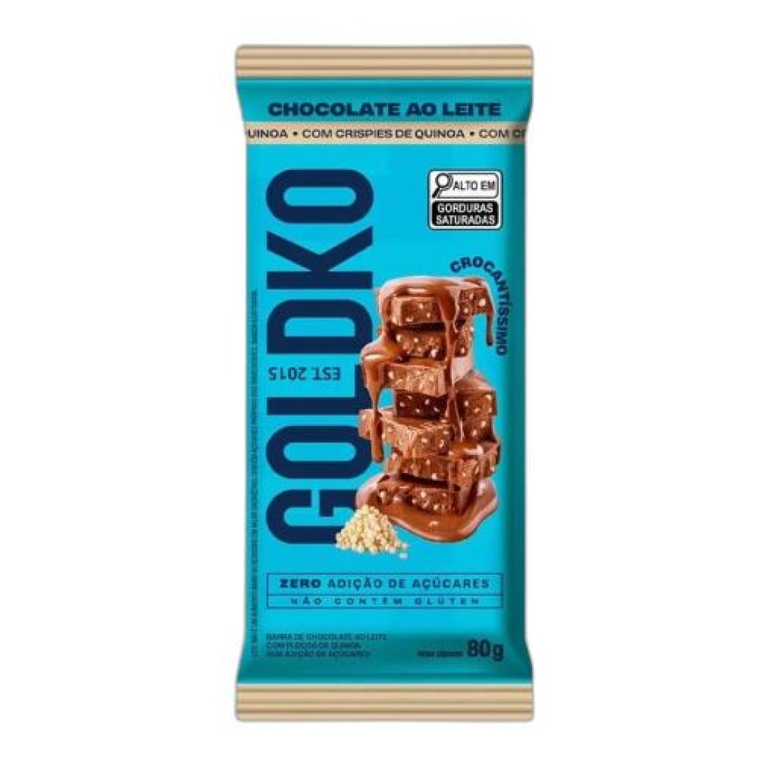 Detalhes do produto Choc Croc Zero 80Gr Goldko Chocolate