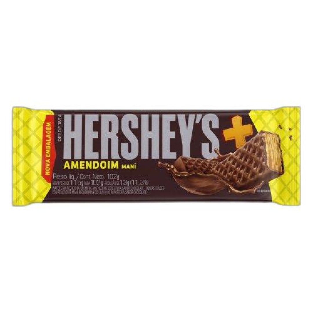 Detalhes do produto Choc Wafer Hershey Mais 102Gr Hersheys Amendoim