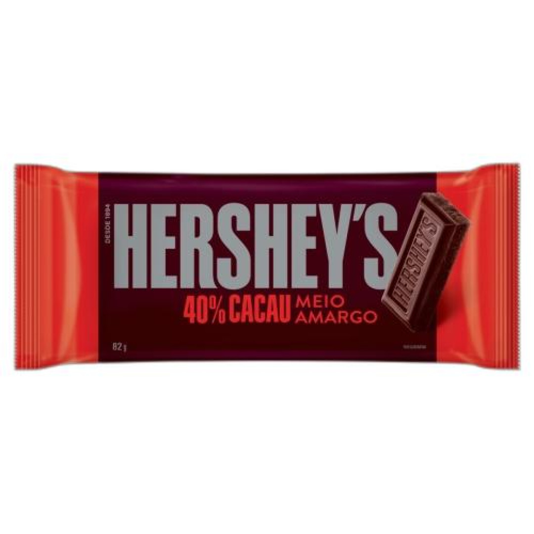 Detalhes do produto Choc 40% Cacau M Amargo 82Gr Hersheys Choc Meio Amarg