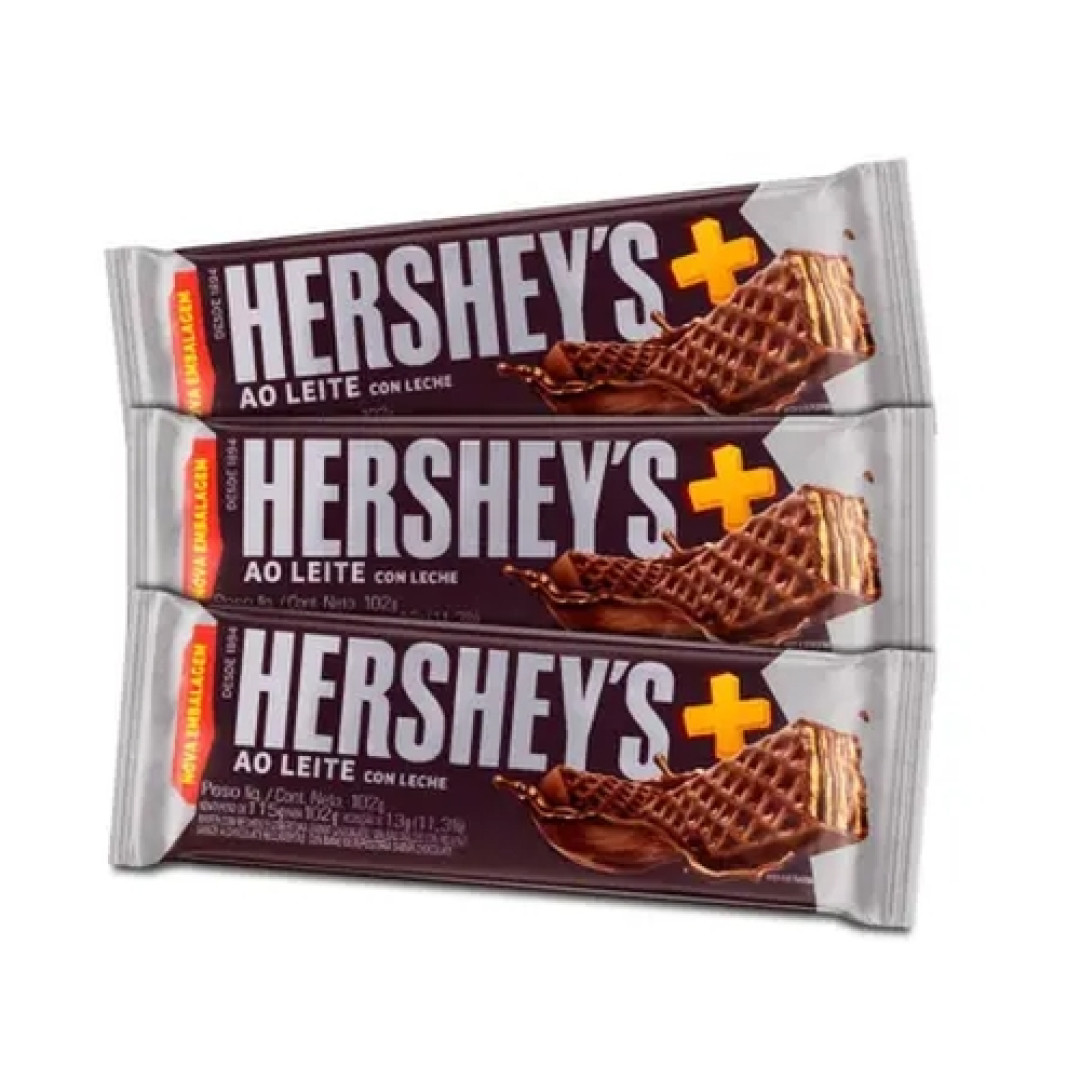 Detalhes do produto Choc Wafer Hershey Mais 3X102Gr Hersheys Ao Leite