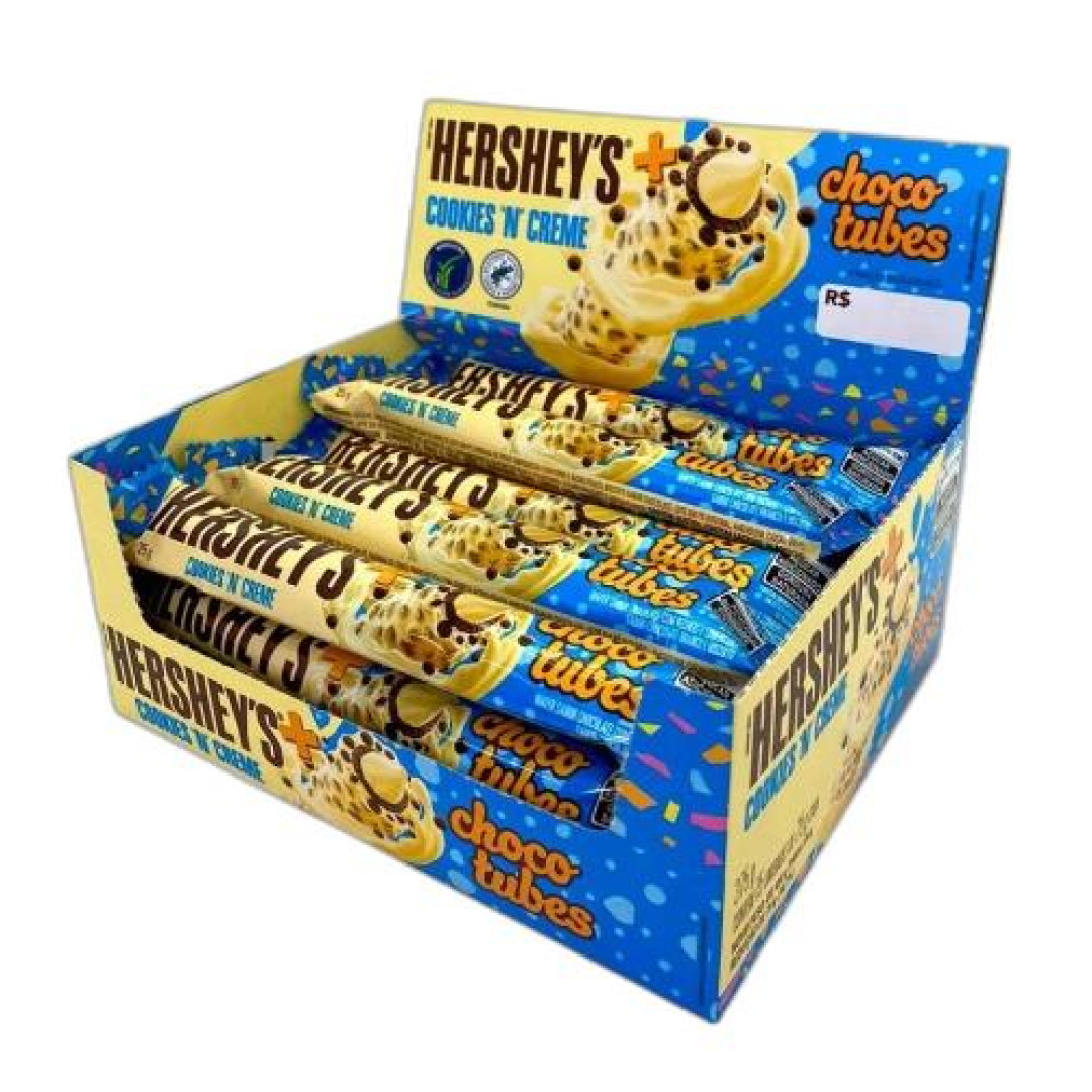 Detalhes do produto Choc Wafer Chocotubes 15X25Gr Hersheys Cookies Cream