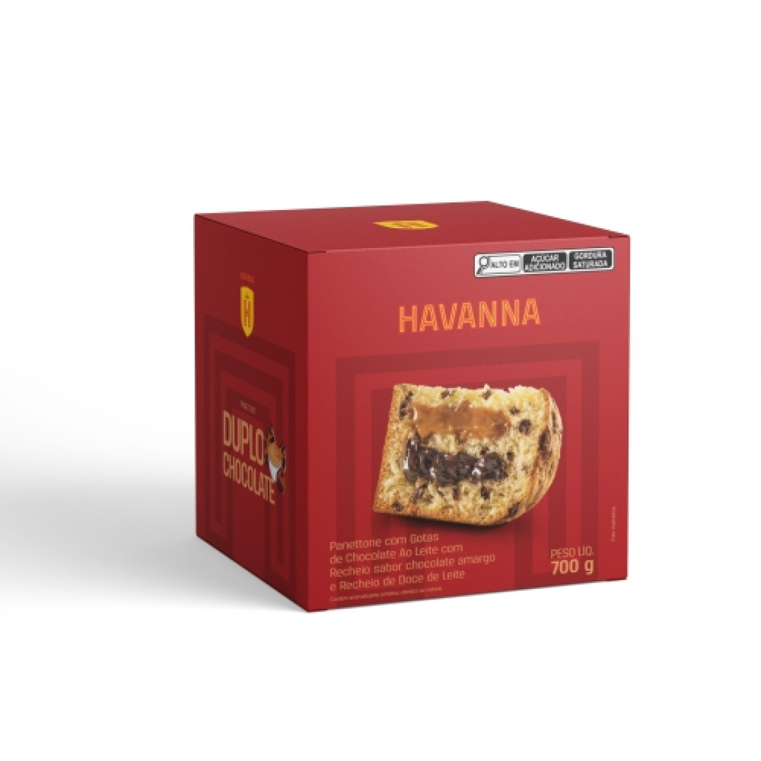 Detalhes do produto Panetone Havanna 700Gr Amora   Meio Amar.doce 