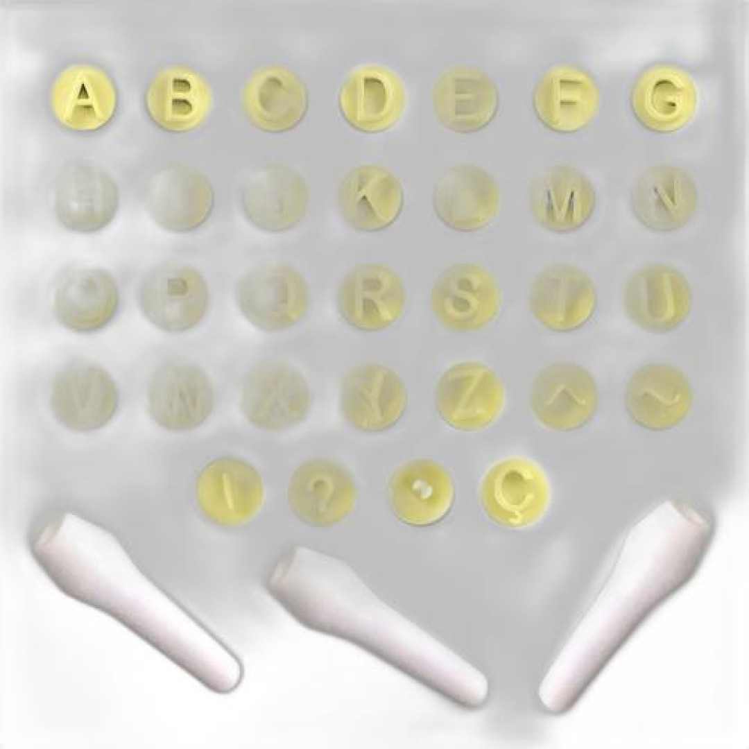 Detalhes do produto X Kit Carimbos Letras 35Un Blue Star Amarelo