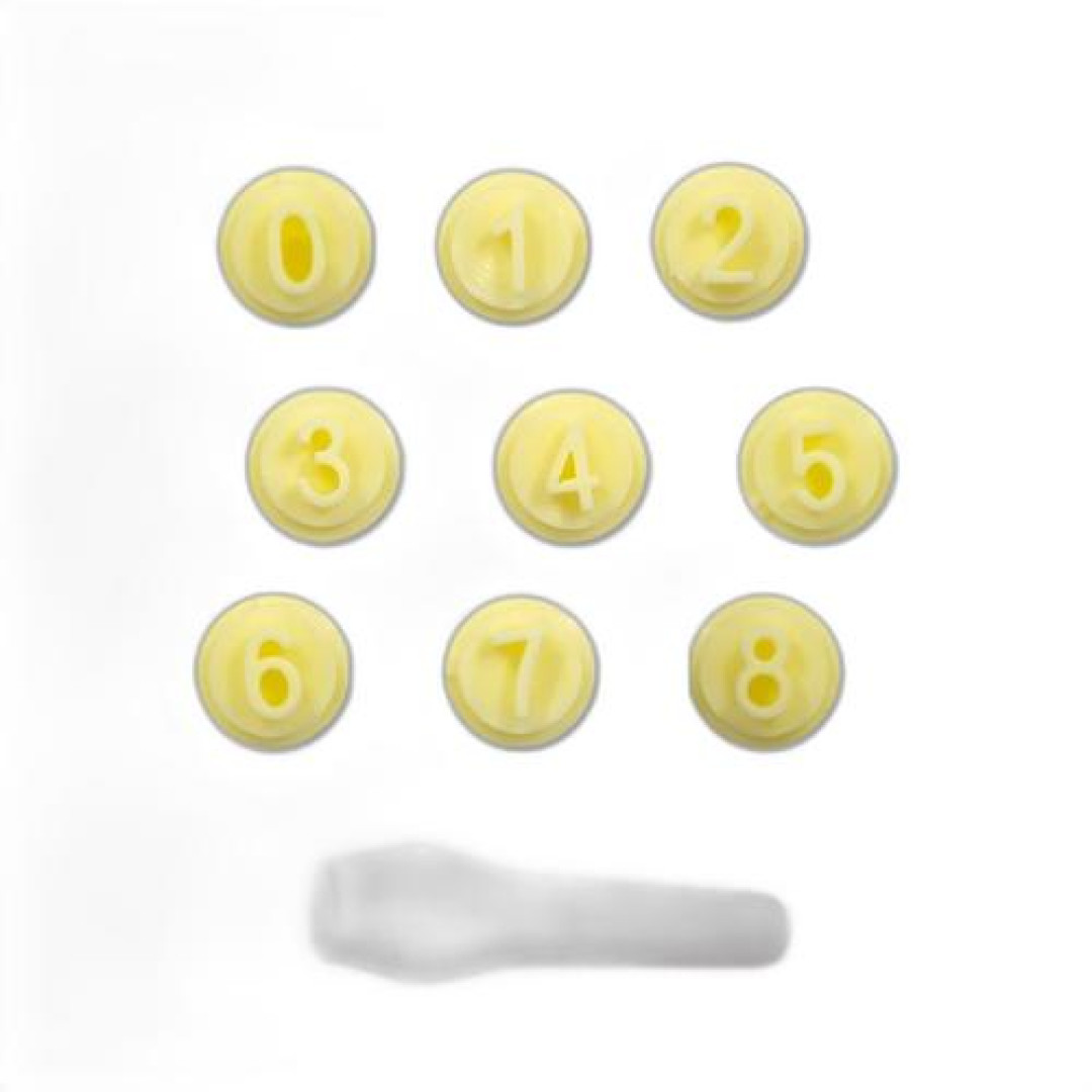 Detalhes do produto X Kit Carimbos Numeros 1Un Blue Star Amarelo