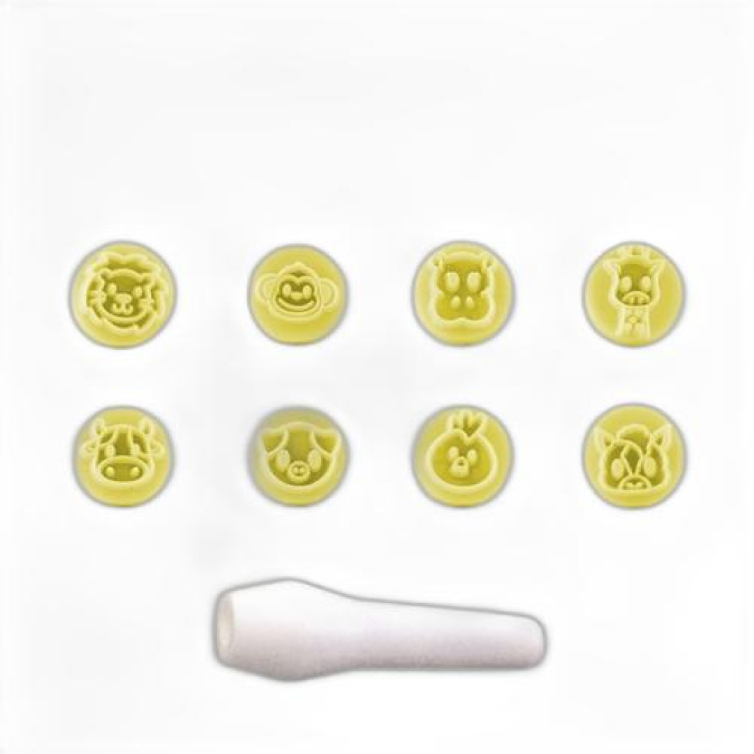 Detalhes do produto X Kit Carimbos Animais 9Un Blue Star Amarelo