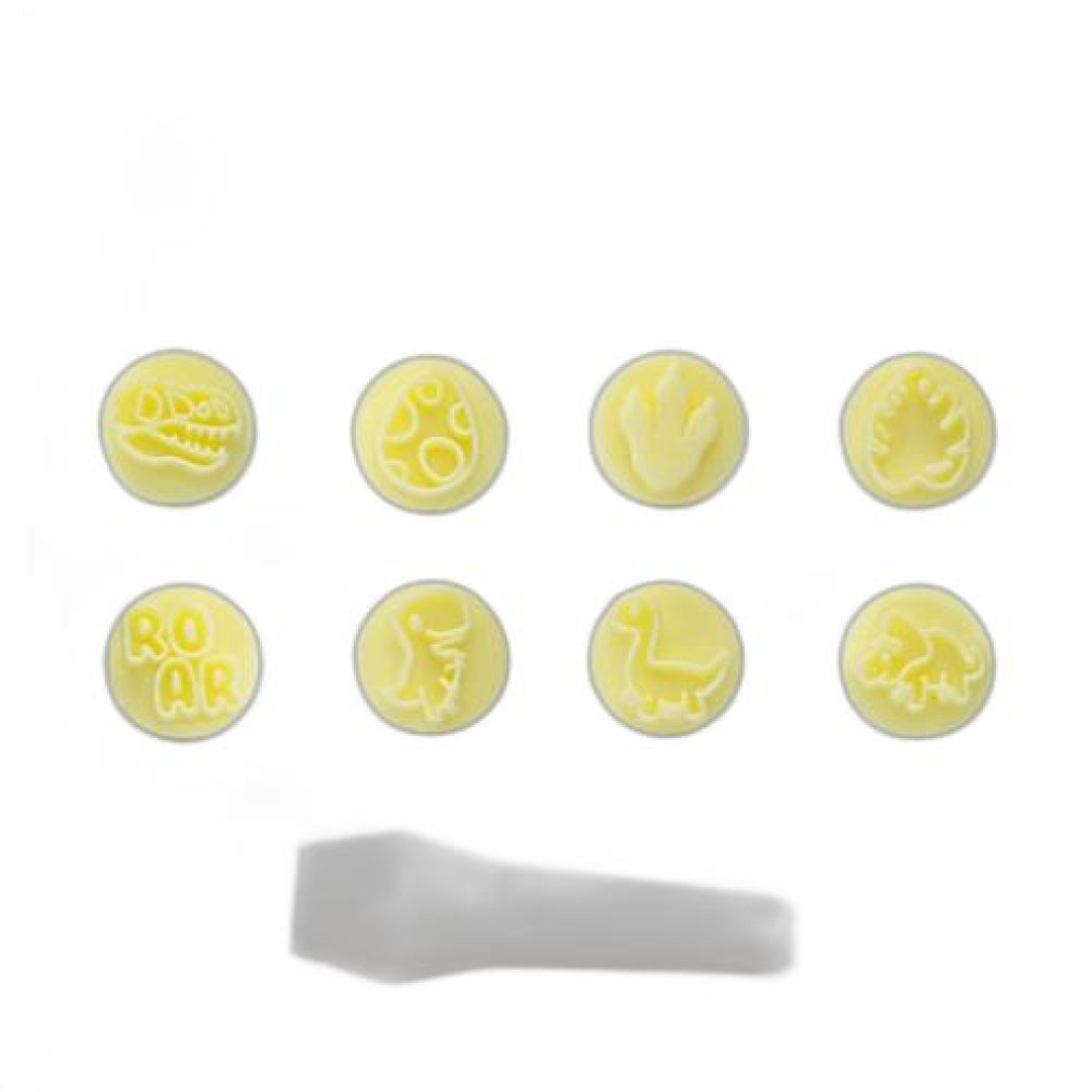 Detalhes do produto X Kit Carimbos Dinossauros 9Un Blue Star Amarelo