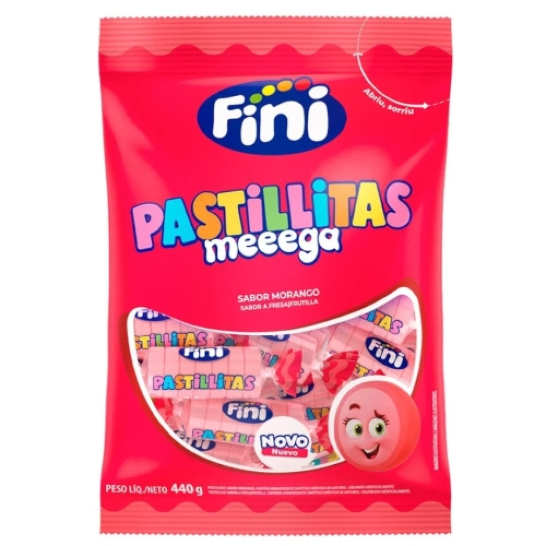 Detalhes do produto Past Pastillitas Meeega Pc440Gr Fini Morango