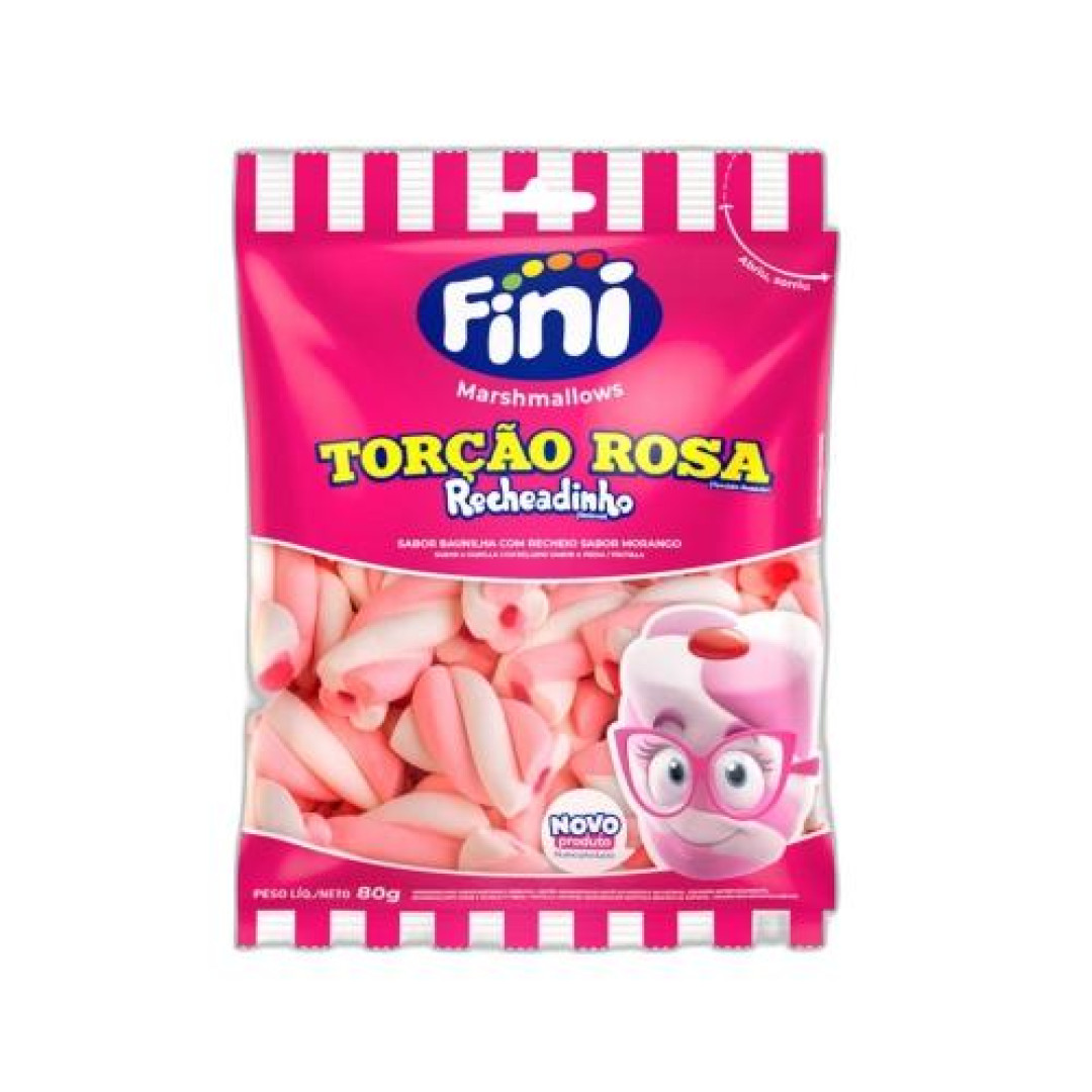 Detalhes do produto Marshmallow Rech Torcao Rosa 80Gr Fini Baunilha Morang