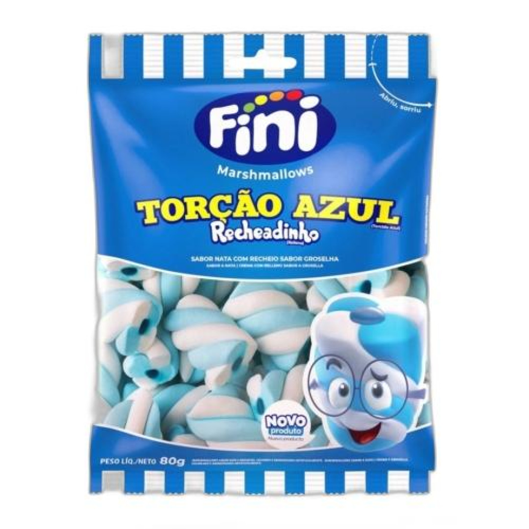 Detalhes do produto Marshmallow Rech Torcao Azul 80Gr Fini Baun.groselha