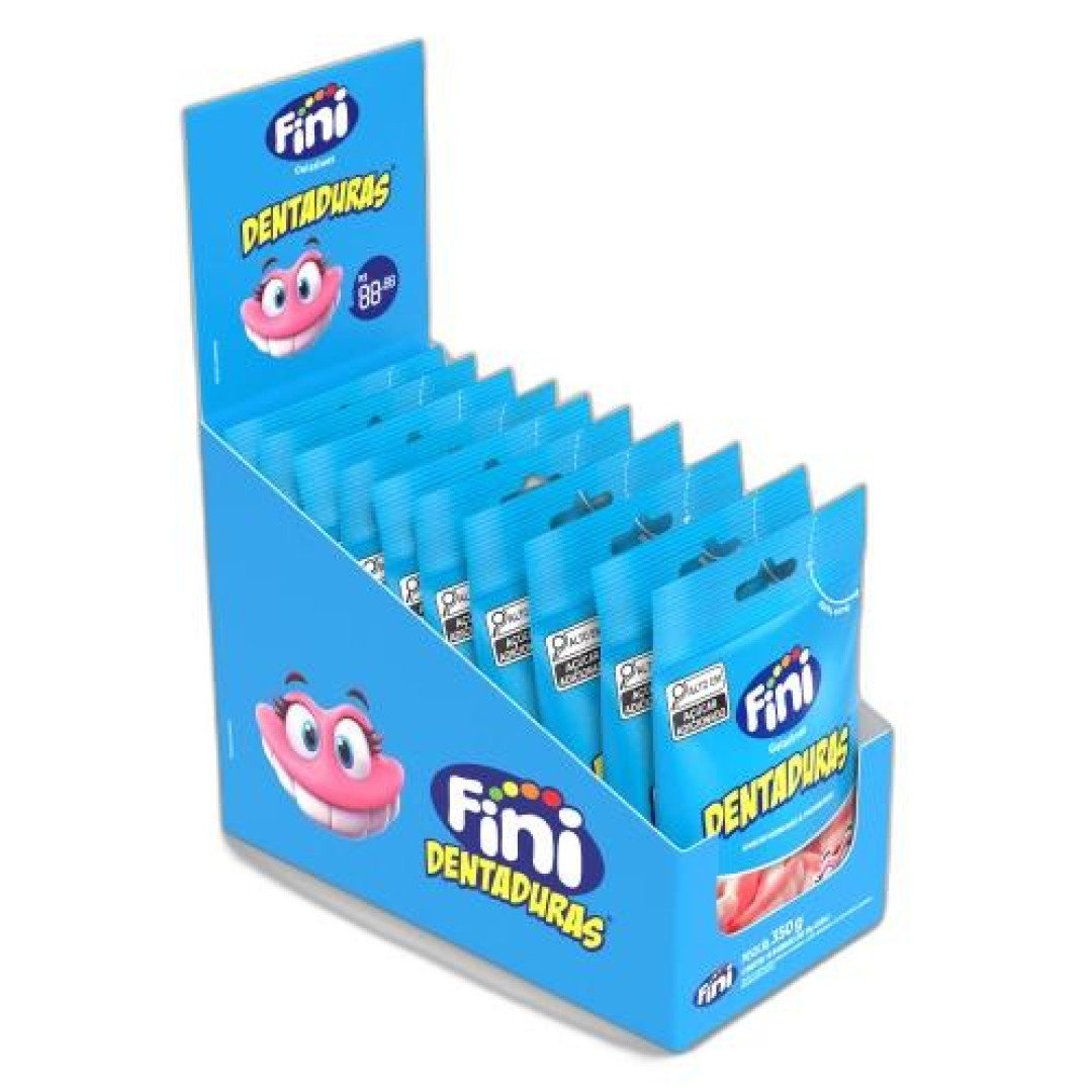 Detalhes do produto Bala Gel Dentadura 35Gr Fini Morango Framboe