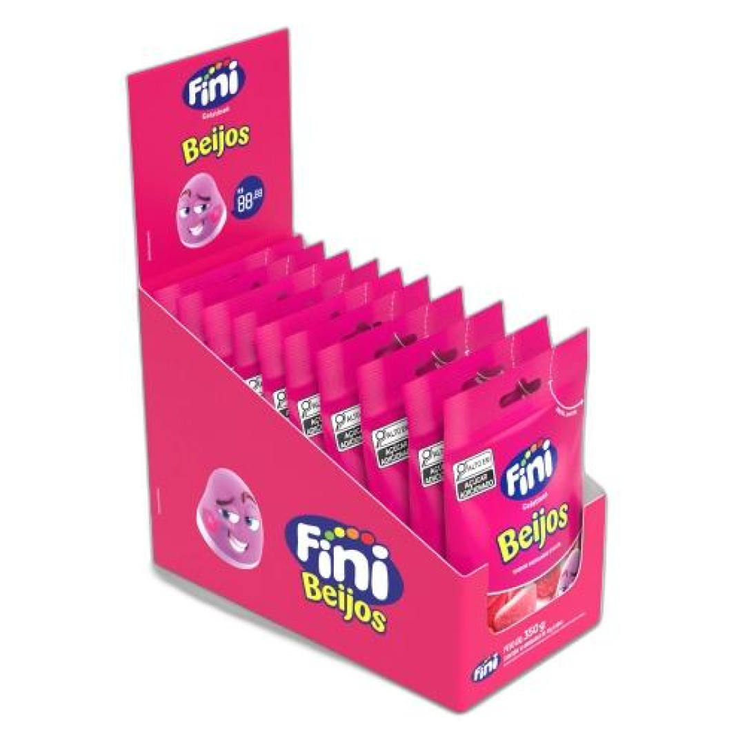 Detalhes do produto Bala Gel Beijos 35Gr Fini Morango.nata