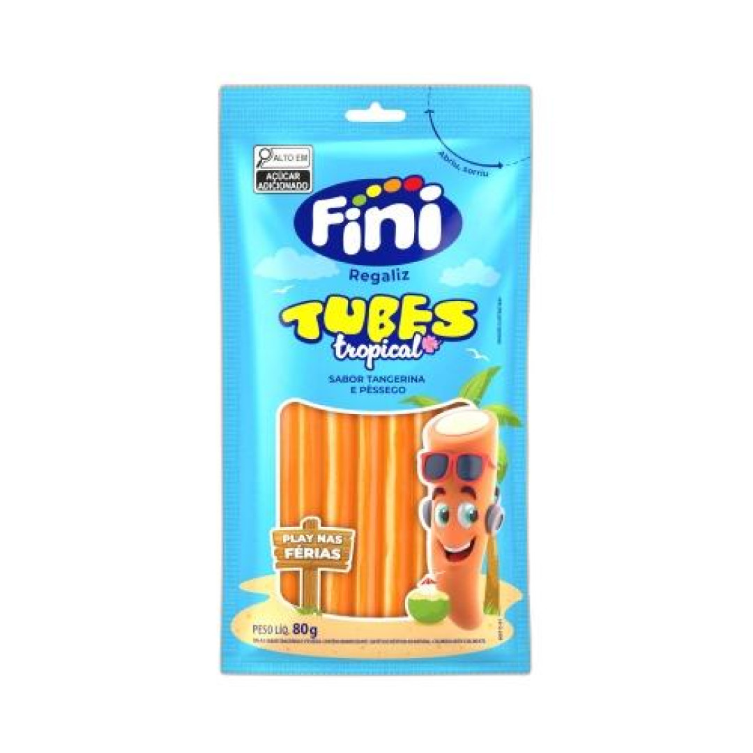Detalhes do produto Bala Gel Tubes Tropical 80Gr Fini Tang.pessego