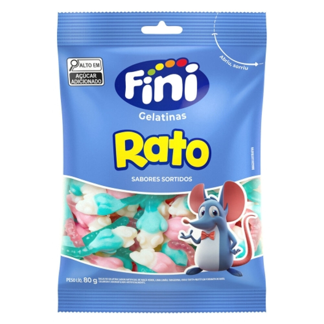 Detalhes do produto Bala Gelatina Rato 80Gr Fini Sortido