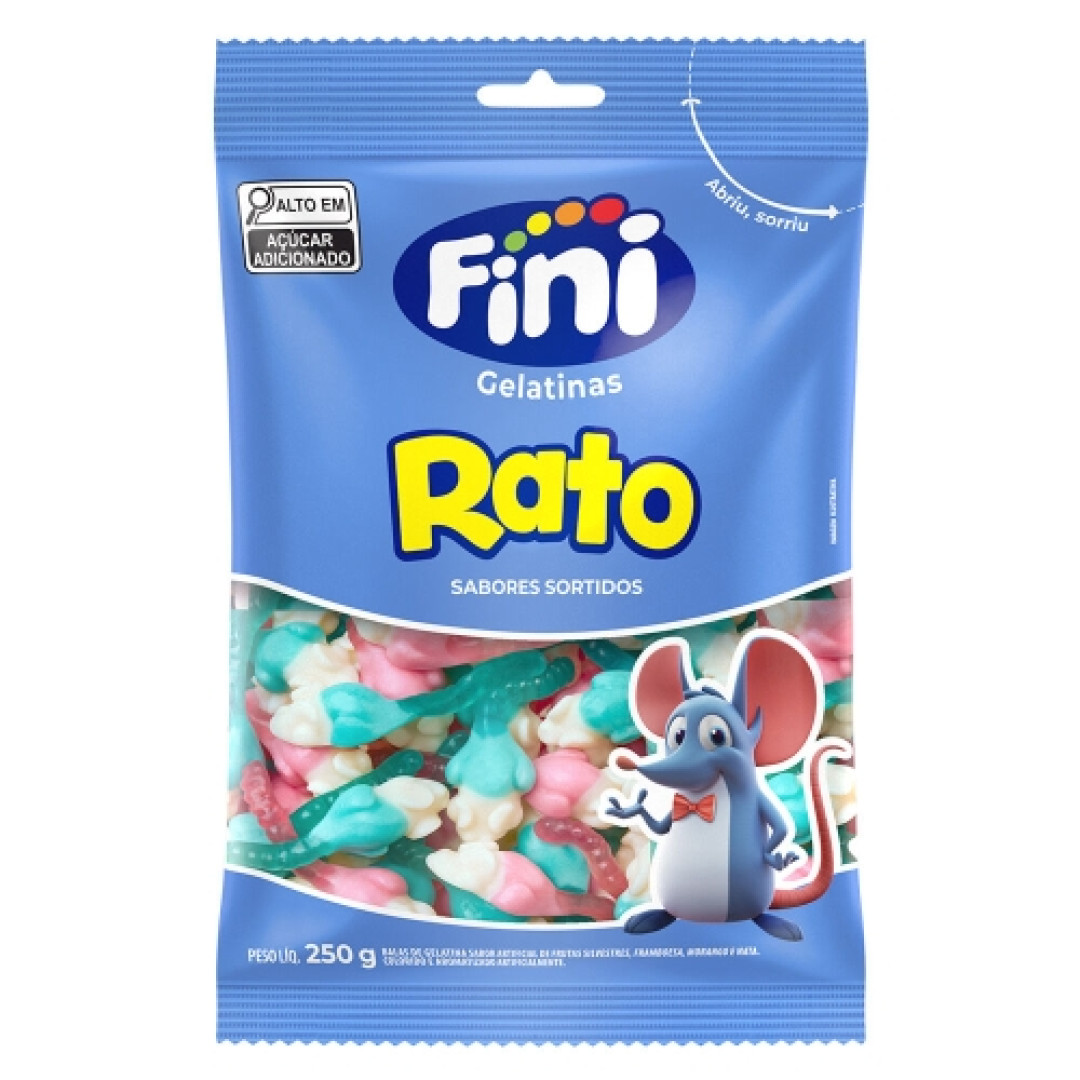 Detalhes do produto Bala Gelatina Rato 250Gr Fini Sortido